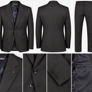 Leif Horsen Wool Suit - Black - Rock Fit - 7001
