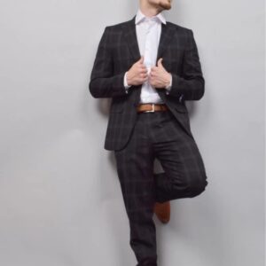 Soul Of London Suit - Black Check - SOSU232108 001