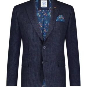 A Fish Named Fred Blazer Small Check - Navy - 29.112