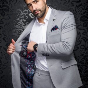 Au Noir Giacomo - Silver - Stretch Travel Sport Coat
