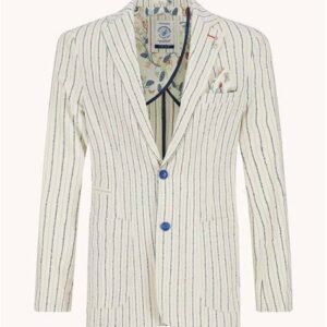 A Fish Named Fred Blazer Structure Stripe - Linen Blend Italian Jacket