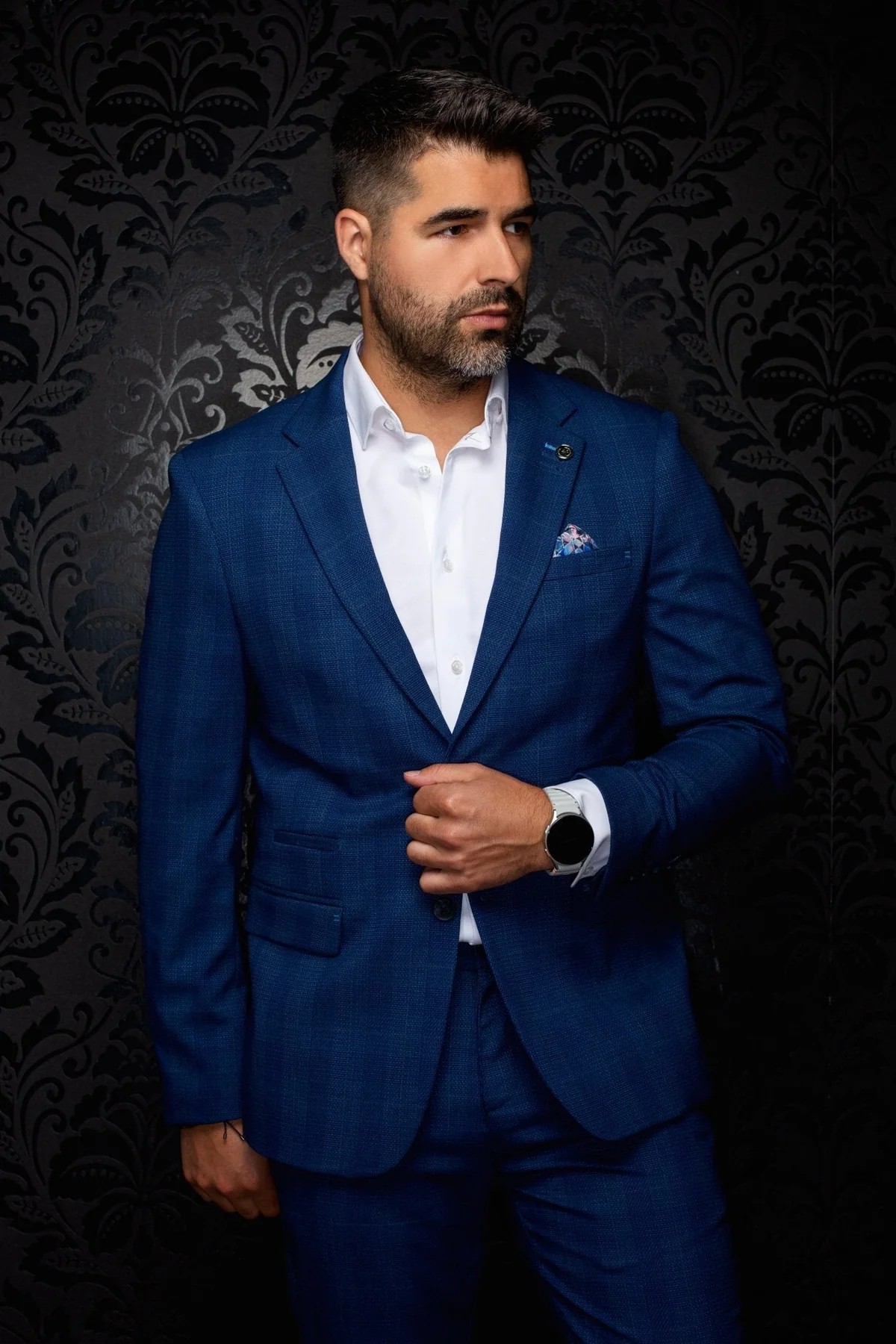 Au Noir Herzog - Dark Blue - Travel Stretch Sport Coat