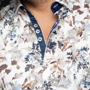 Au Noir - Donovan - White Stone - Long Sleeve Satin Cotton