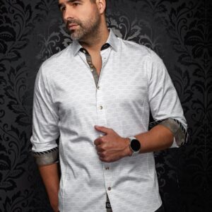 Au Noir - Alarick - White - Long Sleeve Satin Cotton