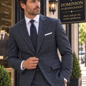 Raffael Uomo Suit - Charcoal W Check - MS 5125