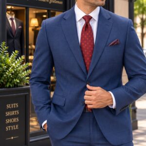 Fariani Suit 100% Wool - New Navy - 5370 - London - 220