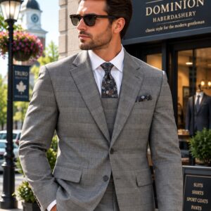 Soul Of London Suit - Dark Grey W Check - SOSU232100 012