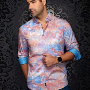 Au Noir Breeze - Orange - Long Sleeve Stretch Cotton Knit