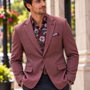 Soul Of London Suit - Burgundy - SS71000