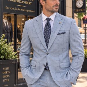 Leif Horsens Suit - Lt Blue Check - Taylor - 1902