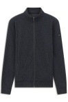 Bugatti Long Sleeve Full Zip Knit Jacket - Light grey - 8750 25063F