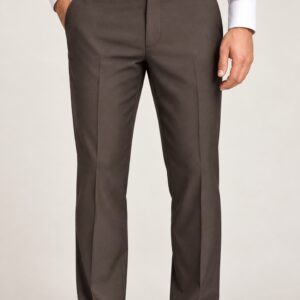 Gala Slacks Chocolate Brown Super 130s Dress Pant - Marco Fit - Made In Canada - M-6 02