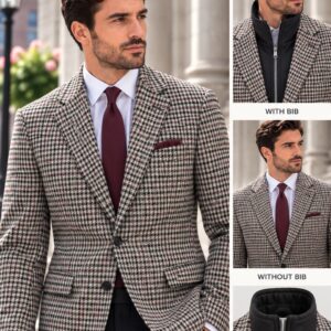 Horst Sport Coat Grey / Black Houndstooth - HRBL232105