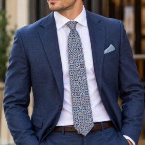 Horst - Blue Tonal Silk Tie - 77890