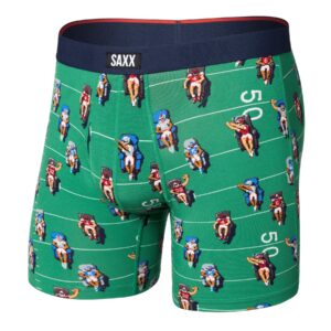 SAXX VIBE XTRA SOFT COMFORT BOXER BRIEF FLY-ARMCHAIR QB- LAWN GREEN