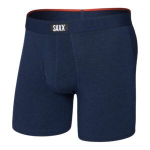 SAXX VIBE XTRA SOFT COMFORT BOXER BRIEF FLY-DARK NAVY HEATHER