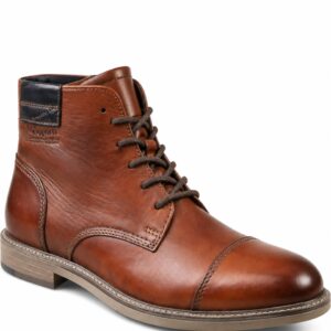 Bugatti Footwear Brown Capped Toe Boot With Inner Zipper - 315 9573E 1000 6300