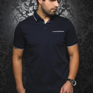 Au Noir Mercury - Navy - Short Sleeve Stretch Polo