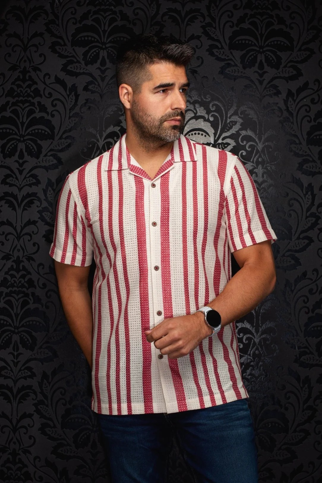 Au Noir Raj-T - Stone Cabernet - Short Sleeve Casual shirt