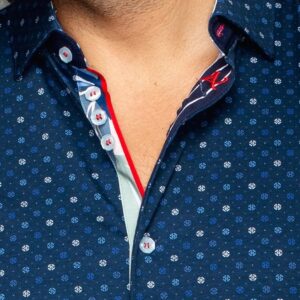 Au Noir Patmos - Navy - Short Sleeve Cotton Knit Shirt