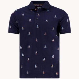 Fish Named Fred Ailing Boats - Short Sleeve Polo