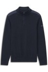 Bugatti Half Zip Sweater - Navy - 7500 25545F
