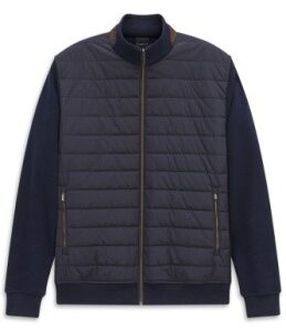Bugatti Long Sleeve Full Zip Knit Jacket - Navy - 8700-25051F